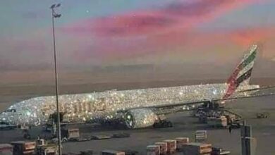 طائرة إماراتية مرصعة بالألماس أعدت لرأس السنة ..